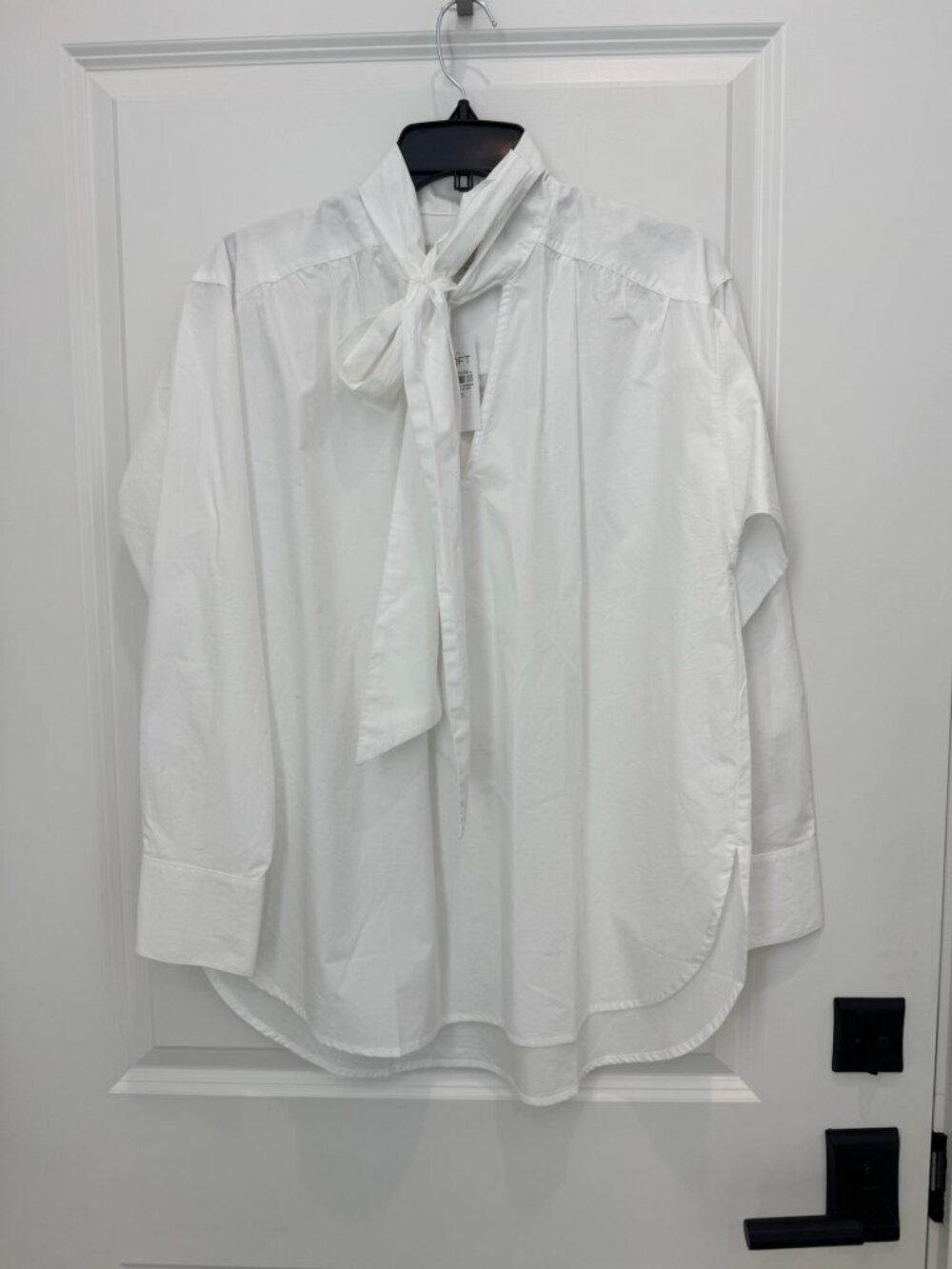 Loft Bow Poplin Tunic Blouse
